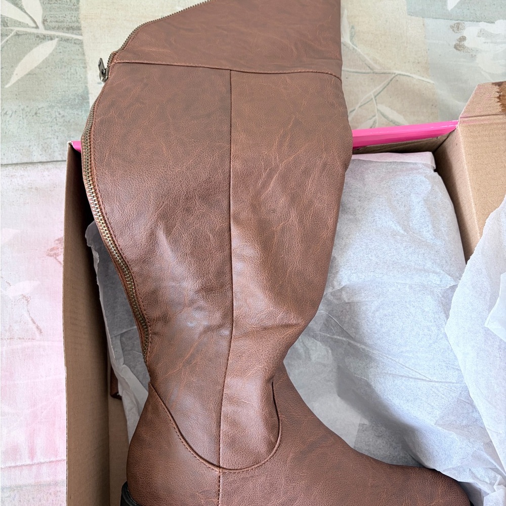 Charlotte Russe Over the Knee Brown Boots